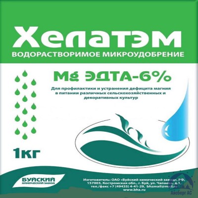 Удобрение ХЕЛАТЭМ Mg 6 Mg EDTA (ЭДТА) 6% купить в Павлодаре