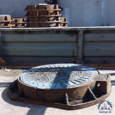 Люк чугунный канализационный тяжёлый тип "Т" С250 купить в Павлодаре