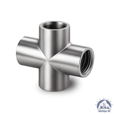 Крестовина нержавеющая DN 15 1/2" 21,3 мм AISI 304 ВР-ВР-ВР-ВР купить в Павлодаре